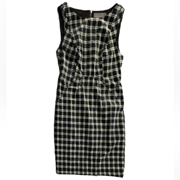 Anthropologie Sunday in Brooklyn Grey Black Corduroy Sleeveless Shesth dress Sz6 - Picture 7 of 15